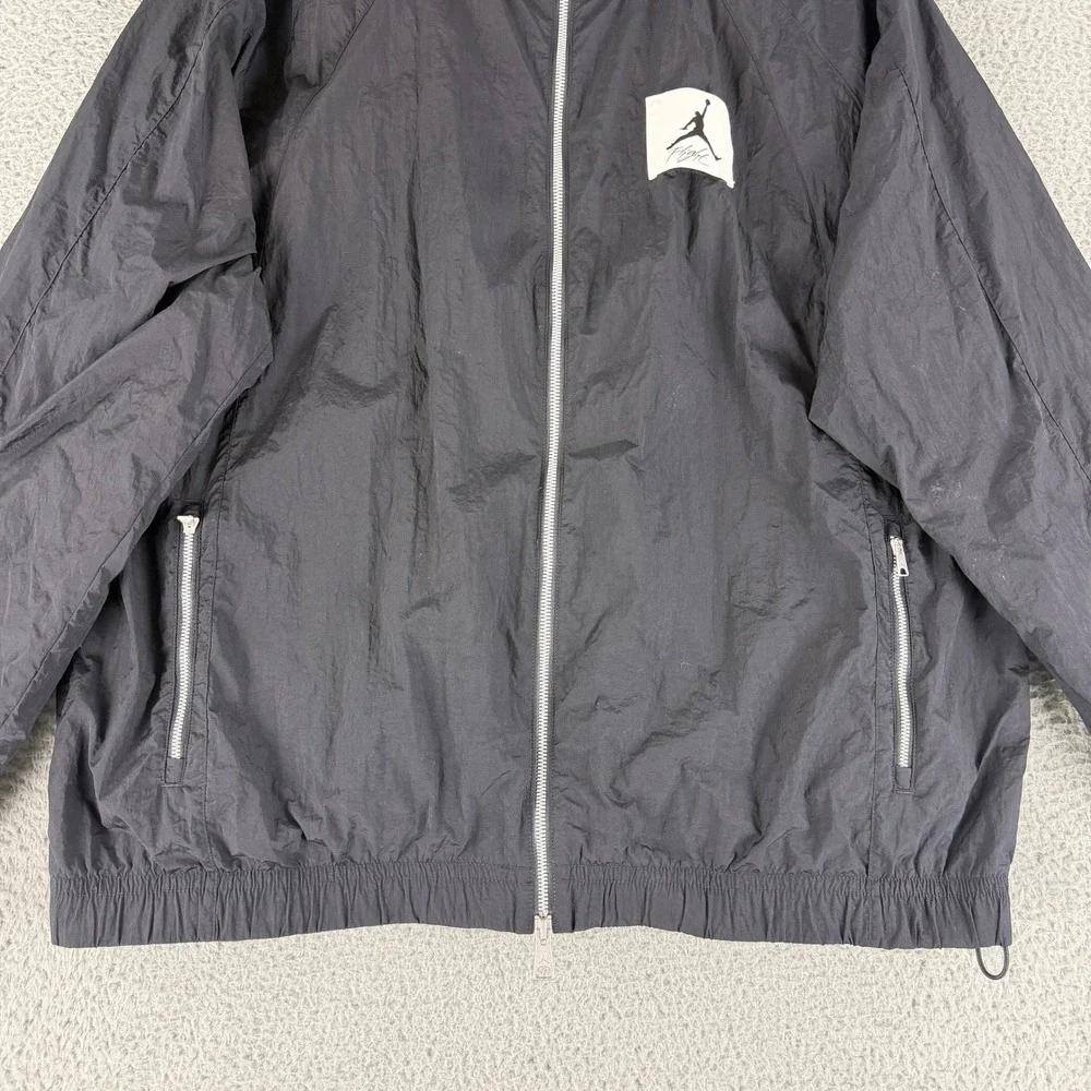 Jordan Flight Jacket Men's XXL Black Windbreaker Full Zip Mesh Lined DQ7336-010